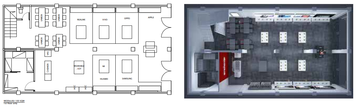 Tata Letak 60 m2 1 lantai